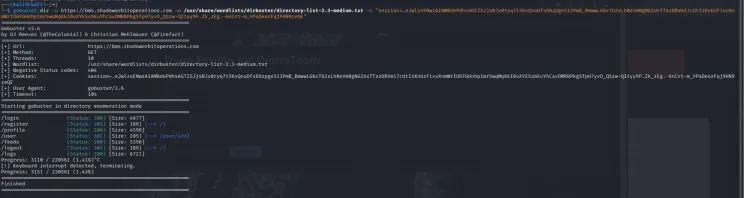 Black Bag challenge screenshot